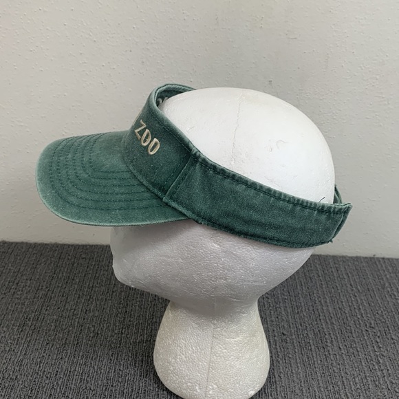 Cincinnati Zoo Visor Childs Adjustable Green Acid Wash Strapback Cap JHats - Picture 6 of 12